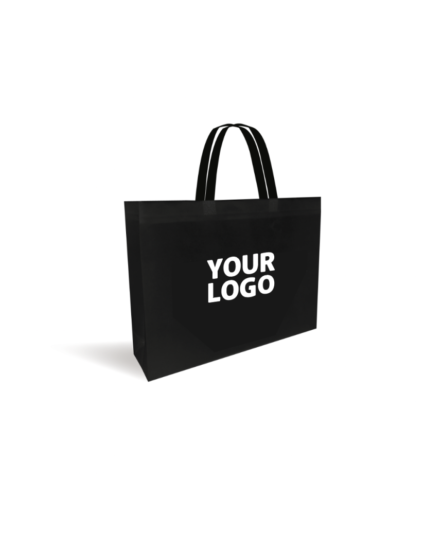 Cheap and eco-friendly personalized black fabric bag