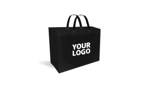 Cheap and eco-friendly personalized black fabric bag