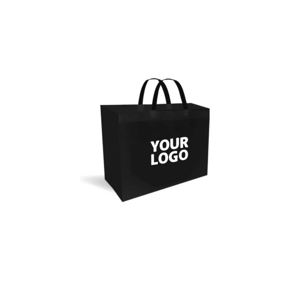 Cheap and eco-friendly personalized black fabric bag