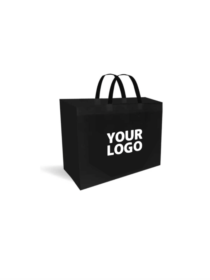 Cheap and eco-friendly personalized black fabric bag