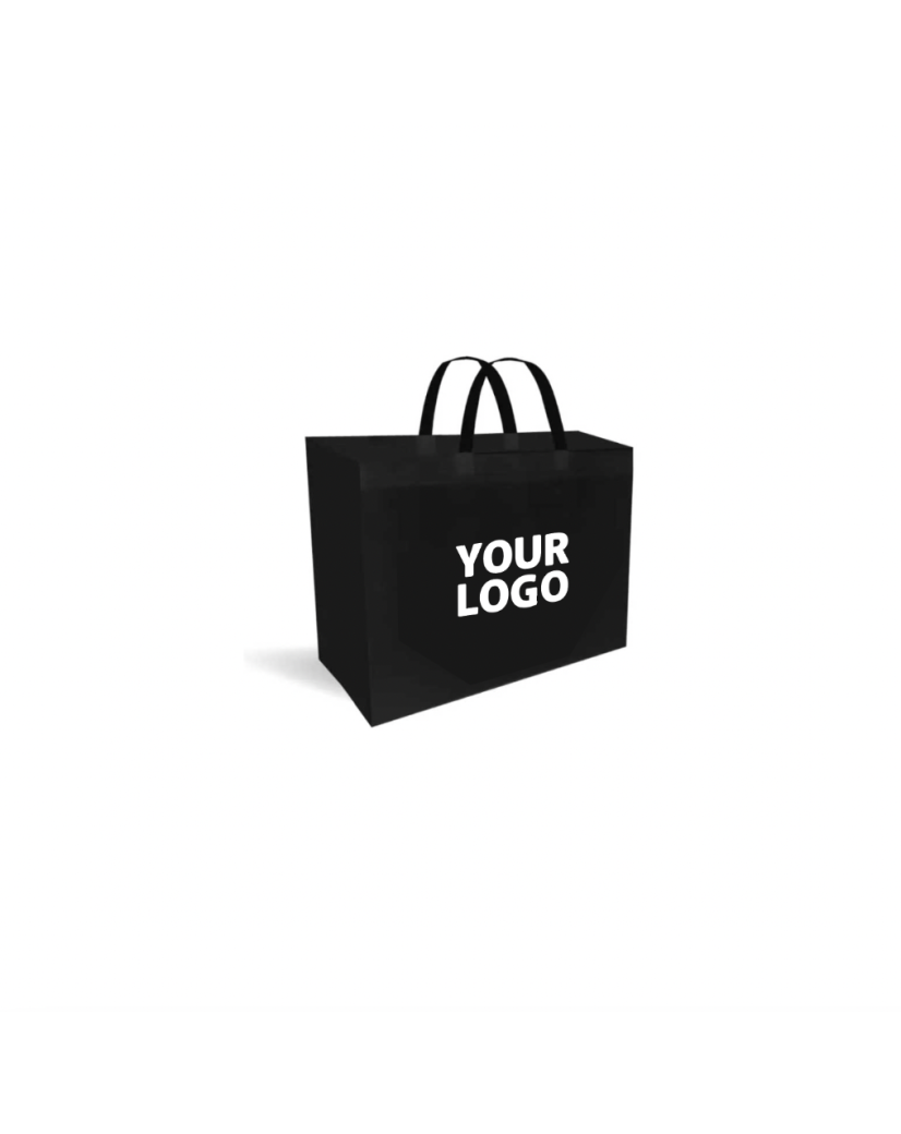 Cheap and eco-friendly personalized black fabric bag