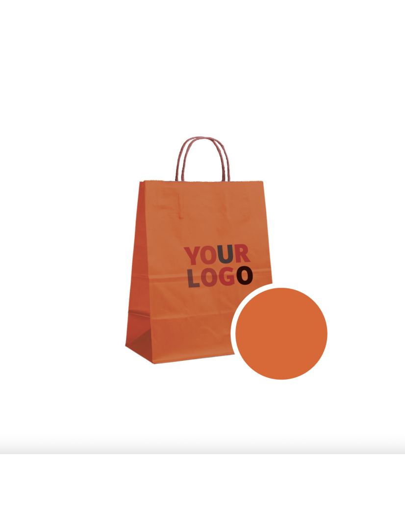 ORANGE PAPER BAG L