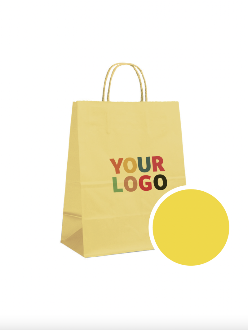 YELLOW PAPER BAG L