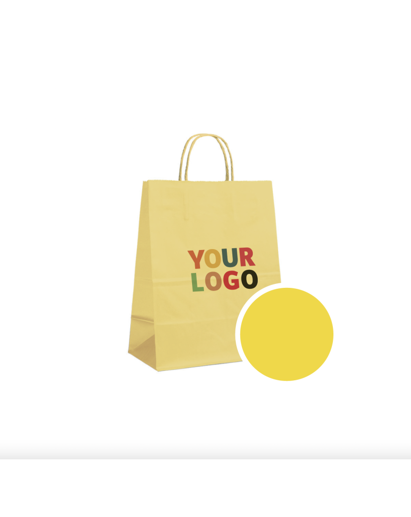 YELLOW PAPER BAG L