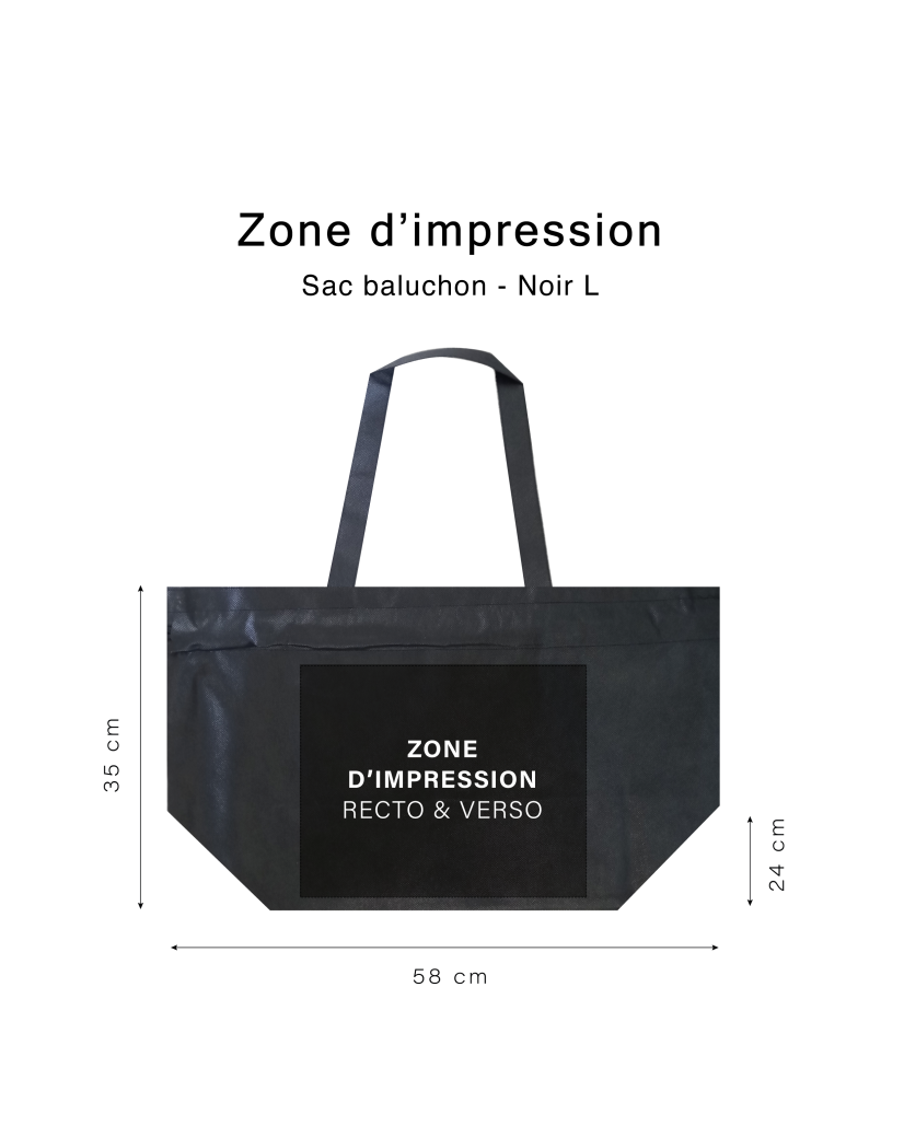 Non woven bag model "Nice" - ROOD L (58X24X35CM)