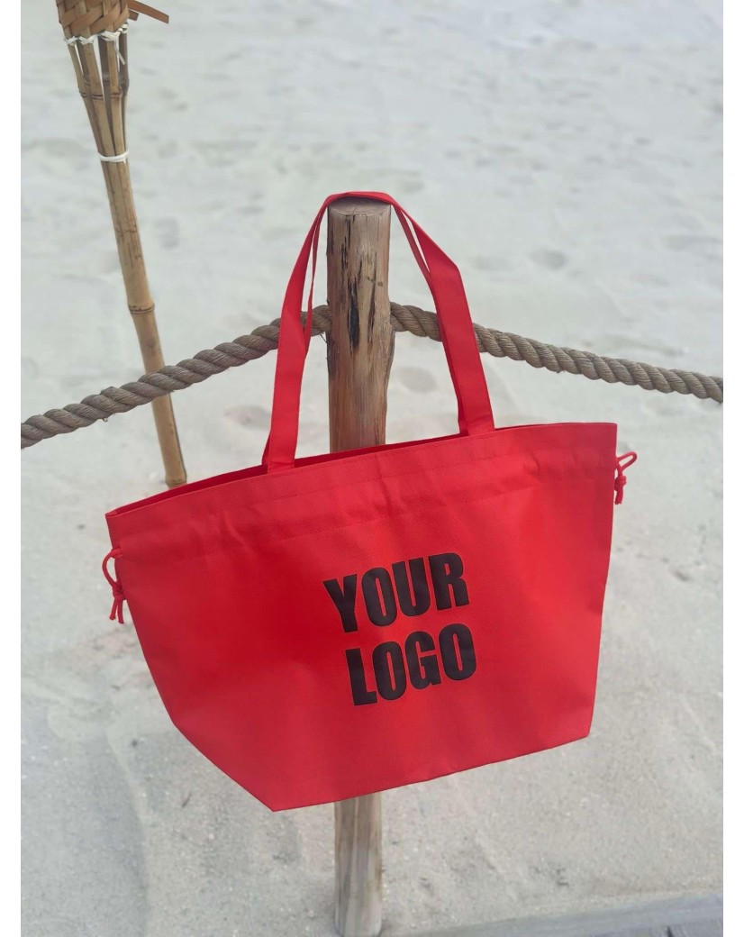 Non woven bag model "Nice" - ROOD L (58X24X35CM)