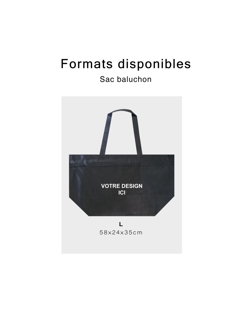 Non woven bag model "Nice" - BORDEAUX L (58X24X35CM)