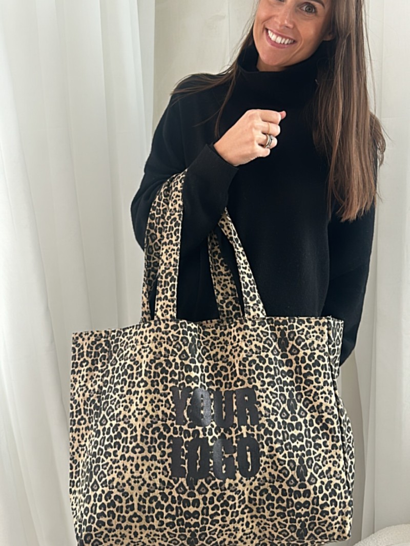 SAC NANCY - LÉOPARD DARK 🖤 (43x15x36 cm)