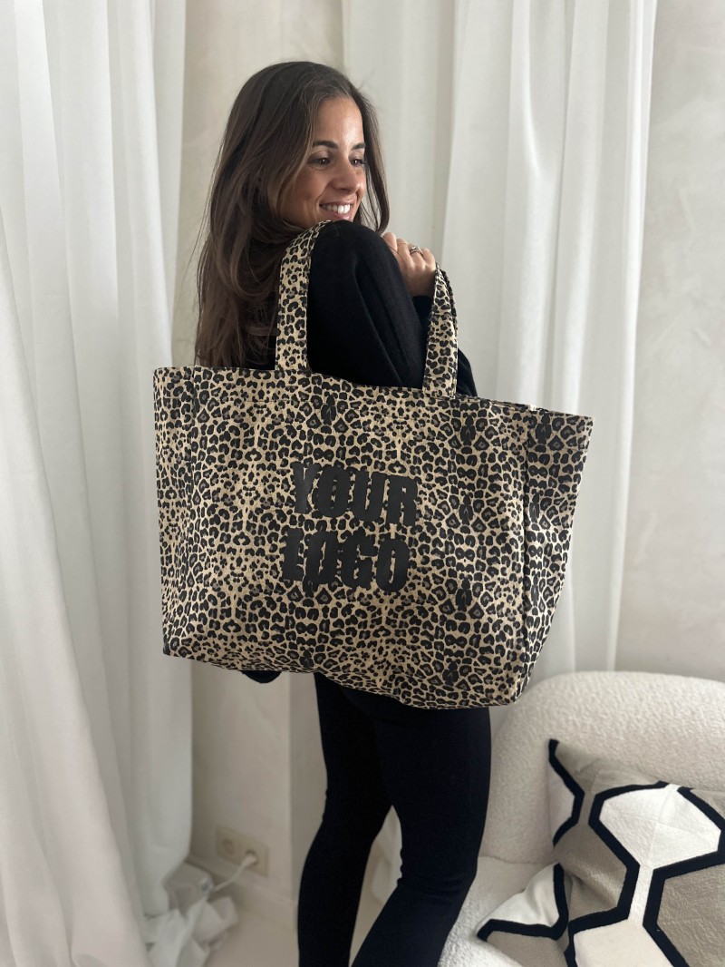 SAC NANCY - LÉOPARD DARK 🖤 (43x15x36 cm)