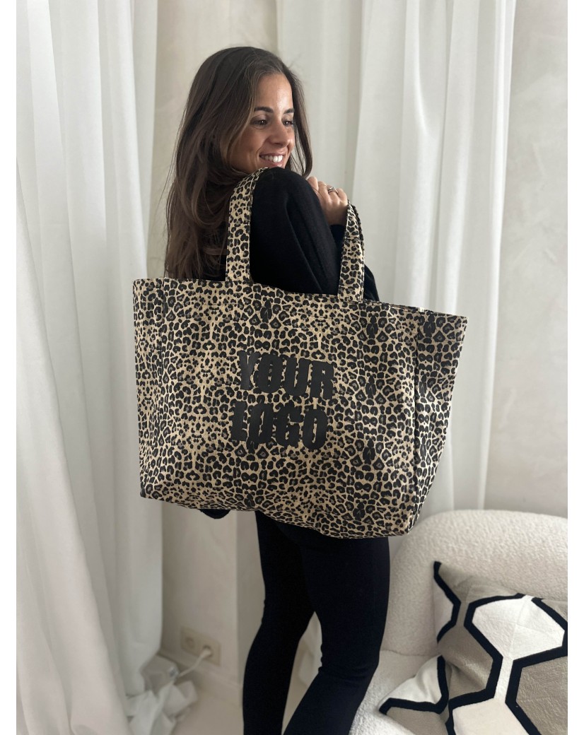 SAC NANCY - LÉOPARD DARK 🖤 (43x15x36 cm)