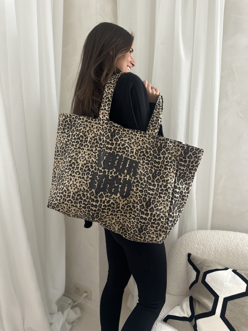 SAC NANCY - LÉOPARD DARK 🖤 (43x15x36 cm)