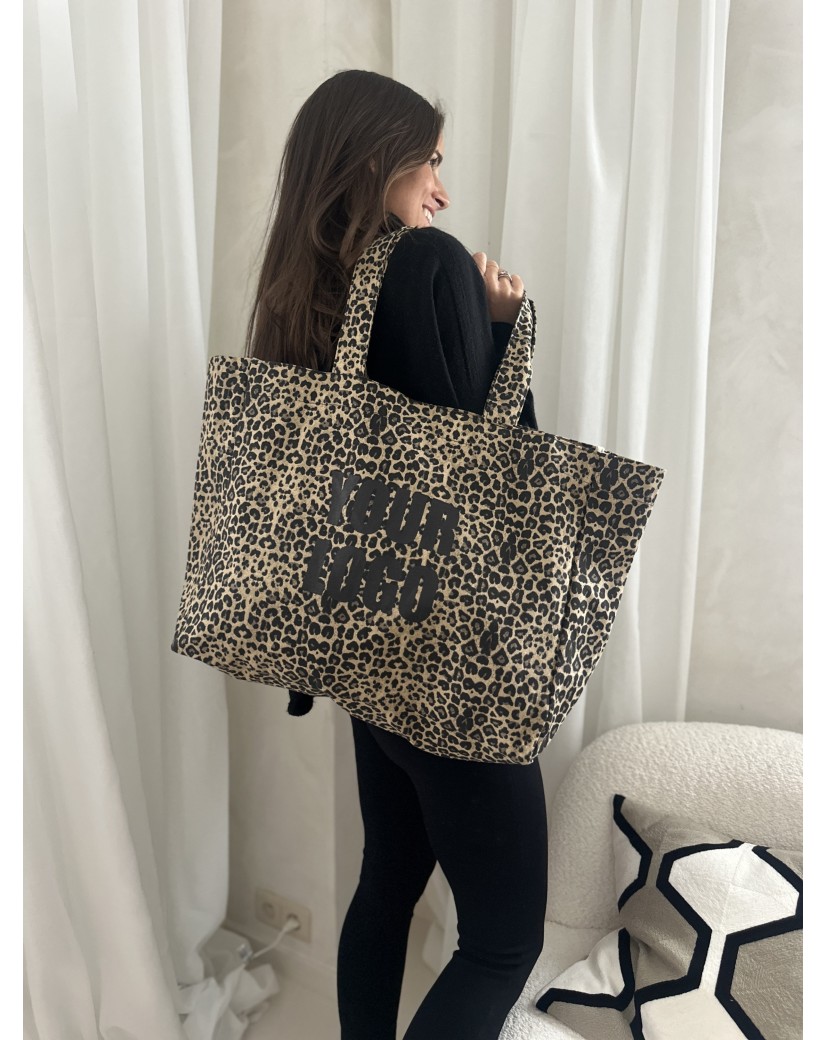 SAC NANCY - LÉOPARD DARK 🖤 (43x15x36 cm)