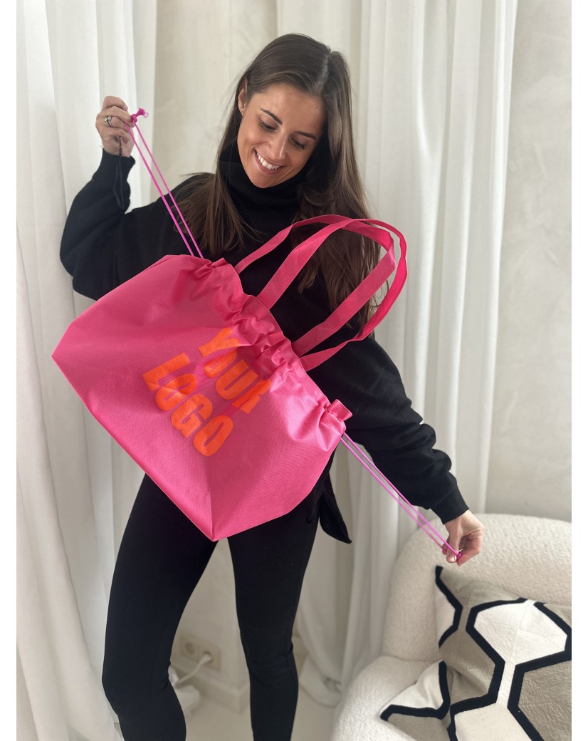 Non woven bag model "Nice" - ROZE L (58X24X35CM)