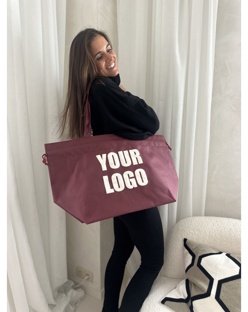 Non woven bag model "Nice" - BORDEAUX L (58X24X35CM)