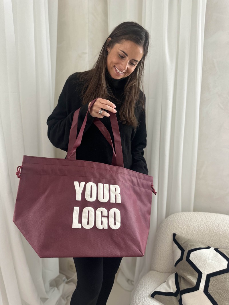 Non woven bag model "Nice" - BORDEAUX L (58X24X35CM)