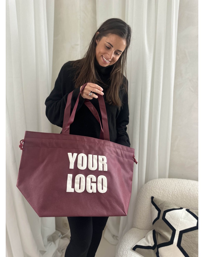 Non woven bag model "Nice" - BORDEAUX L (58X24X35CM)