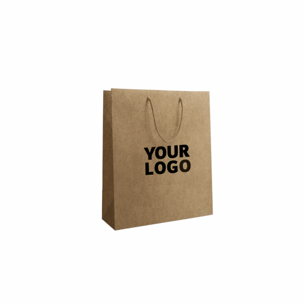 Luxury paper bags - Kraft M - Drawstring handles