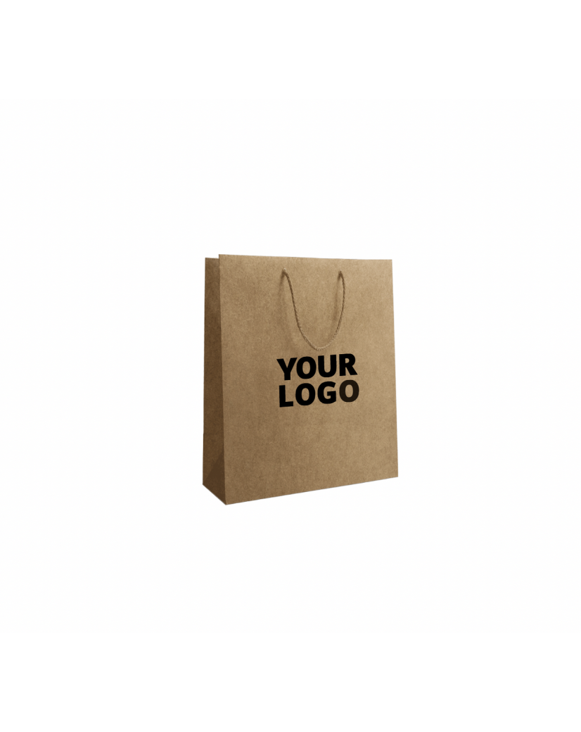 Luxury paper bags - Kraft M - Drawstring handles