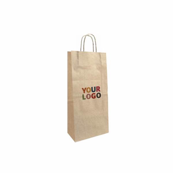 Customizable 2-bottle brown bag, express delivery & low price.