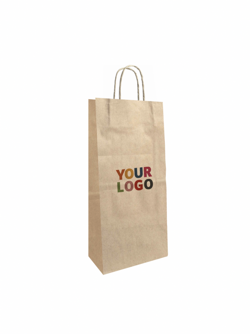 Customizable 2-bottle brown bag, express delivery & low price.