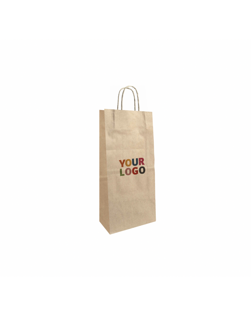 Customizable 2-bottle brown bag, express delivery & low price.