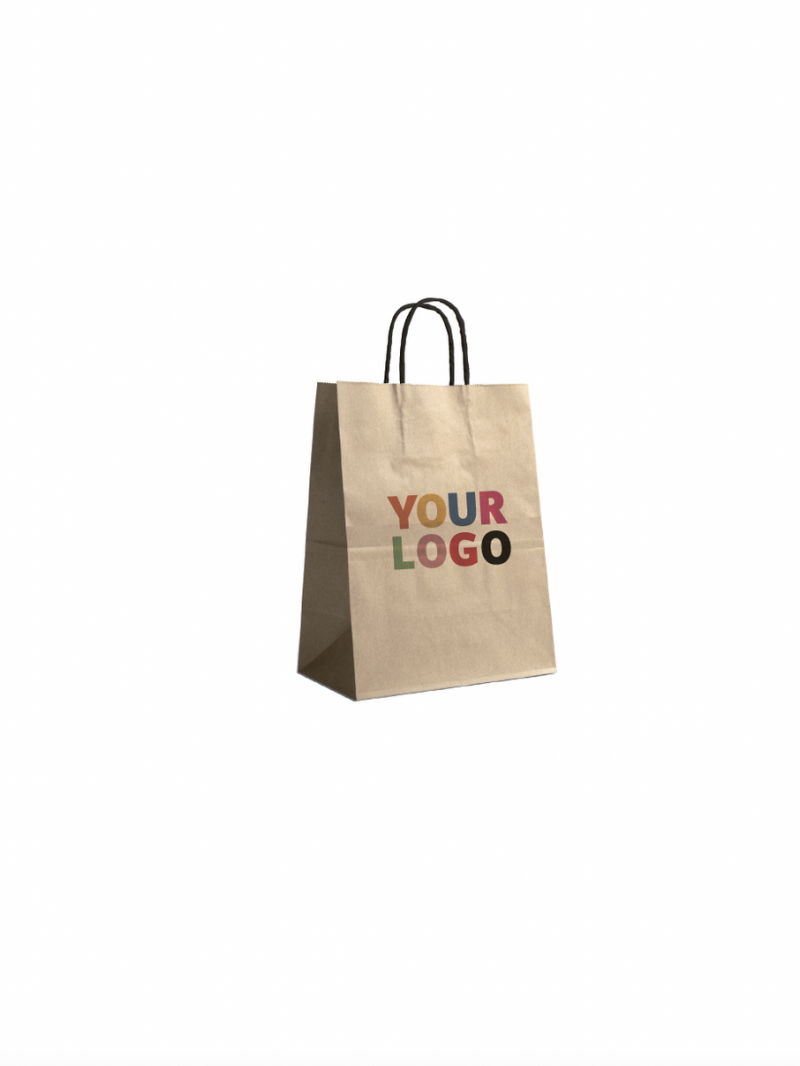 Customized recycled kraft paper bags at the best prices - Fast delivery