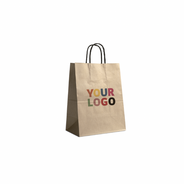 Compre sus bolsas de papel kraft personalizadas y recíbalas rápidamente.