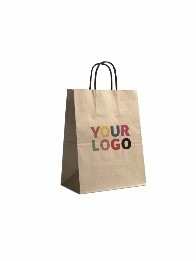 Compre sus bolsas de papel kraft personalizadas y recíbalas rápidamente.