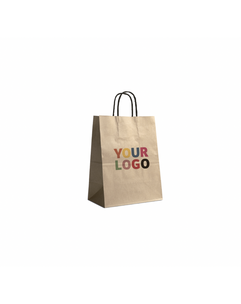 Compre sus bolsas de papel kraft personalizadas y recíbalas rápidamente.